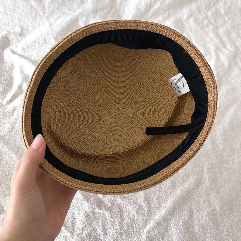 2026 Fashion Straw Beret Hat Summer Fedora Sun Cap