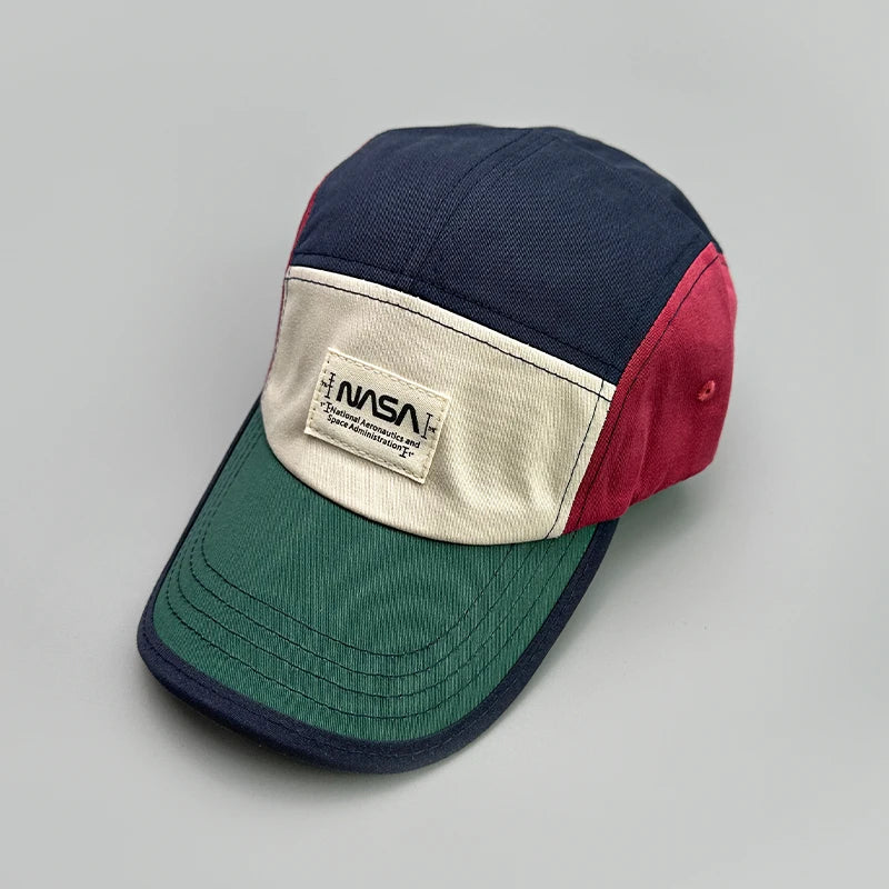 American Color Block Letter Retro Baseball Hats New Men Woman