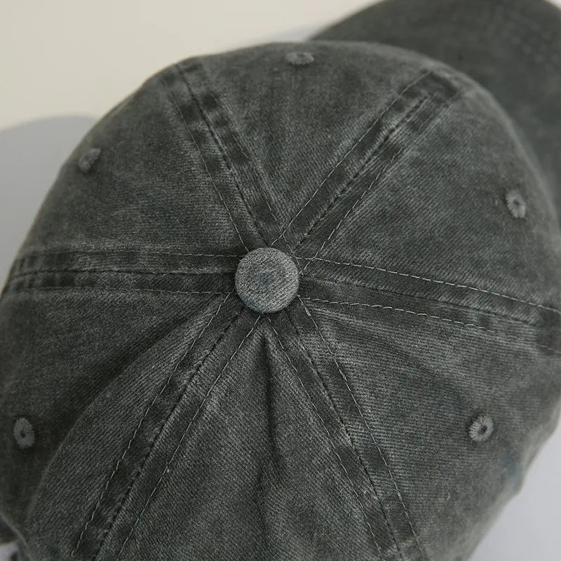 Fashion Washed Cotton Denim Baseball Caps Men Women Vintage