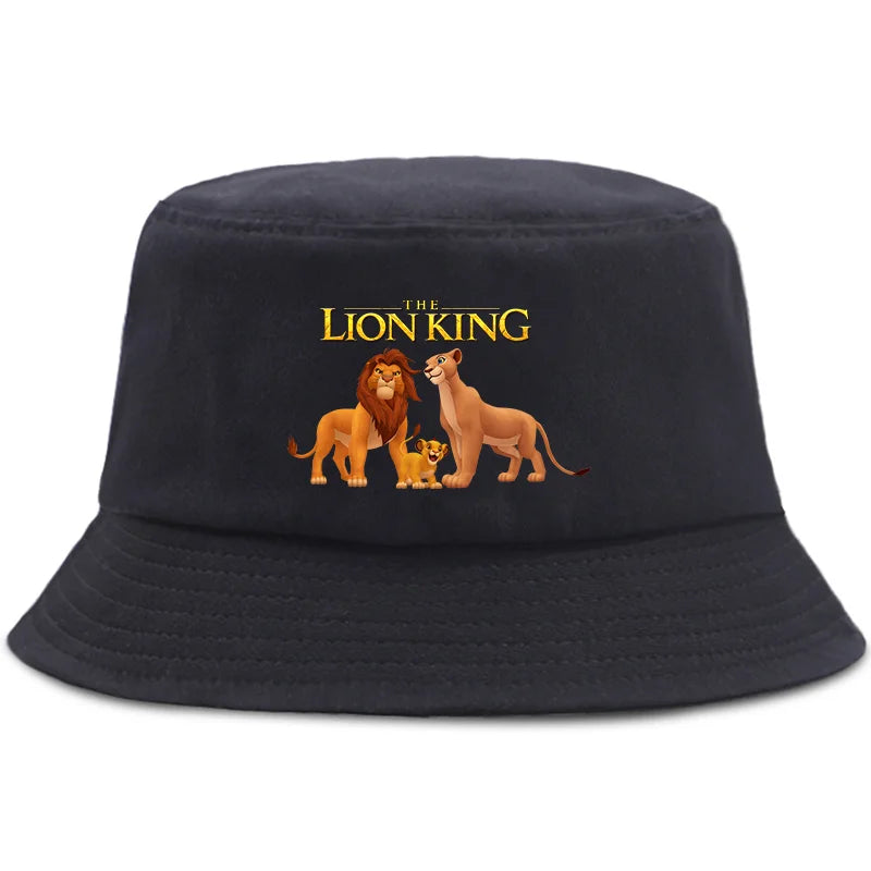 Anime The Lion King Printed Fisherman Hat Cute Cartoon Bucket Hats Autumn Summer