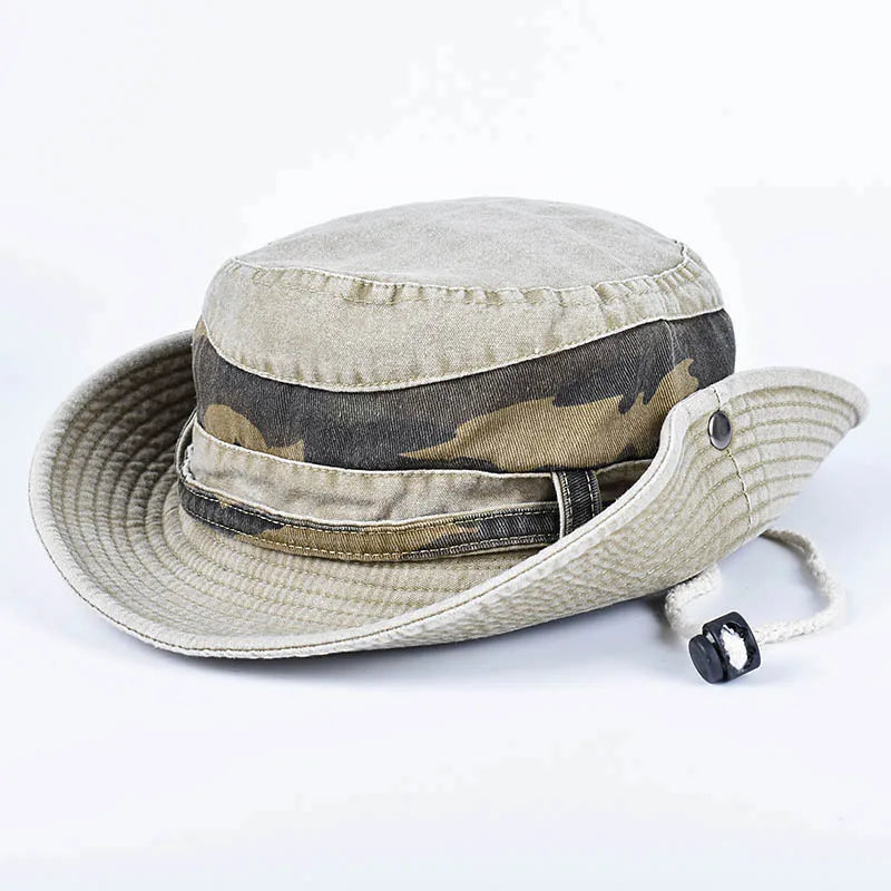 Outdoor Camo Bucket Hat Women Men Summer