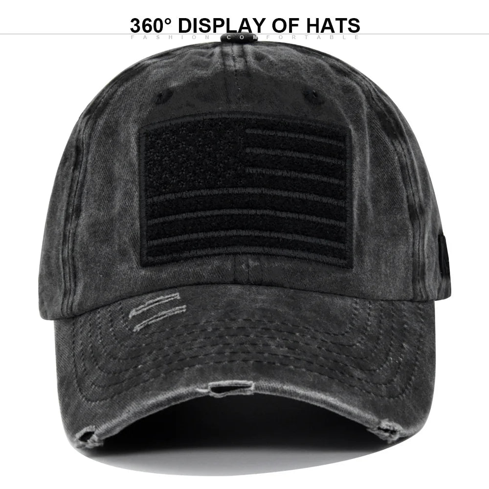 American Flag Unisex Baseball Hat For Men And Women USA Flag Mesh Snapback