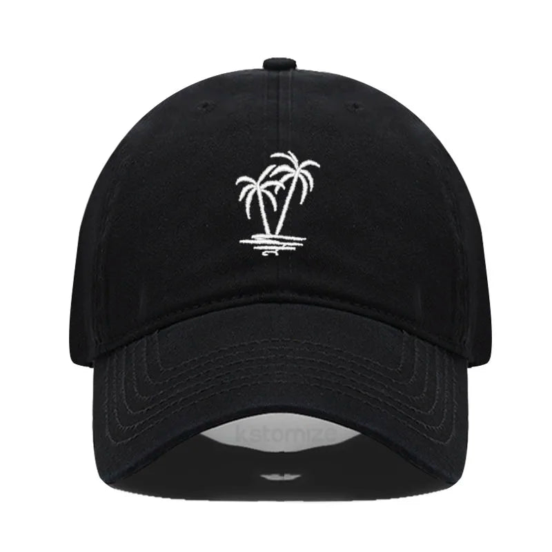 Coconut Tree Embroidery Baseball Cap