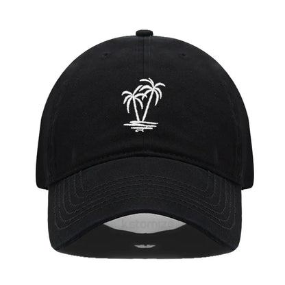 Coconut Tree Embroidery Baseball Cap