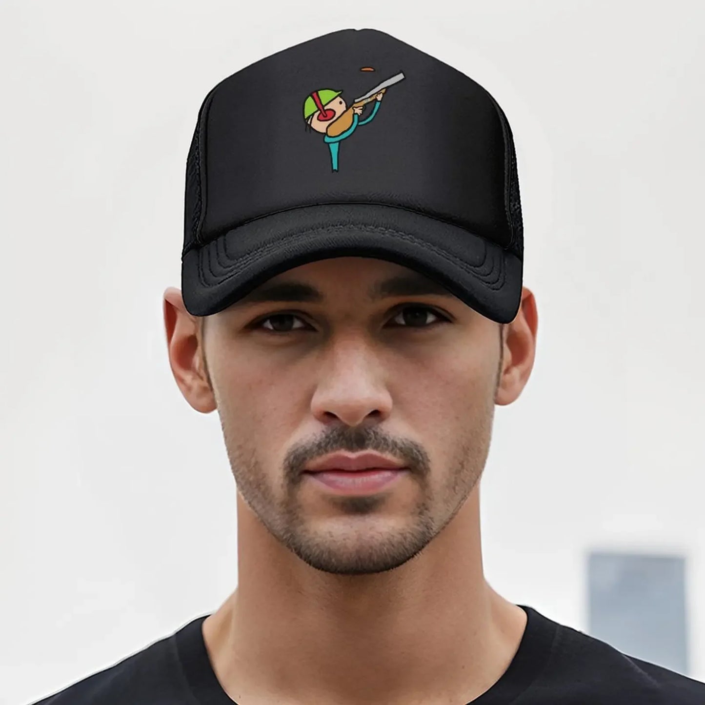 Clay Pigeon Trap Shooting Baseball Cap Bobble Hat