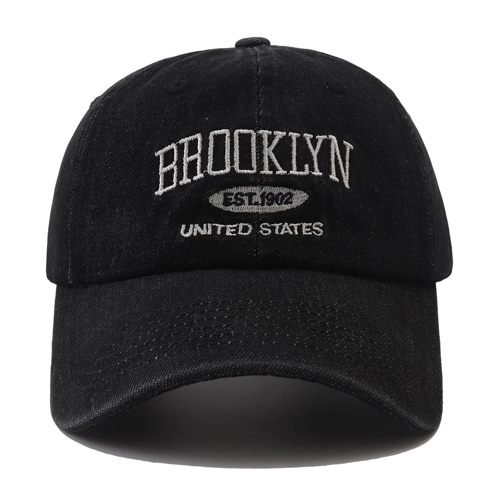 Fashion Brooklyn Embroidery Denim Snapback Baseball Caps