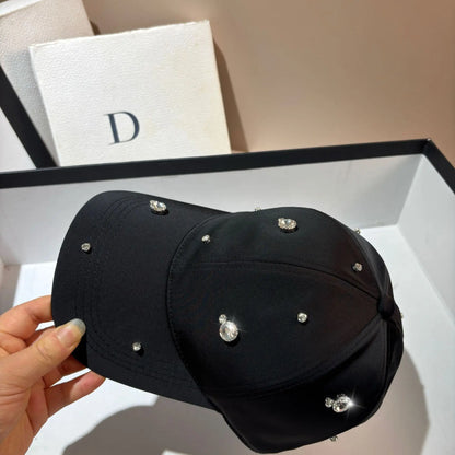 French Parisian Niche Luxury Rhinestone Trend Baseball Cap