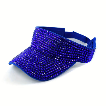 New Women's Shiny Rhinestone Sun Hat