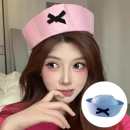 Personality Sweet Navy Hat Flip Eaves Sailor Hat UV Protection Dome Cap