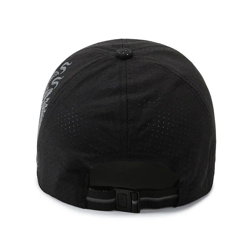 Style Dragon Print Baseball Cap Quick-Dry Outdoor Sun Hat