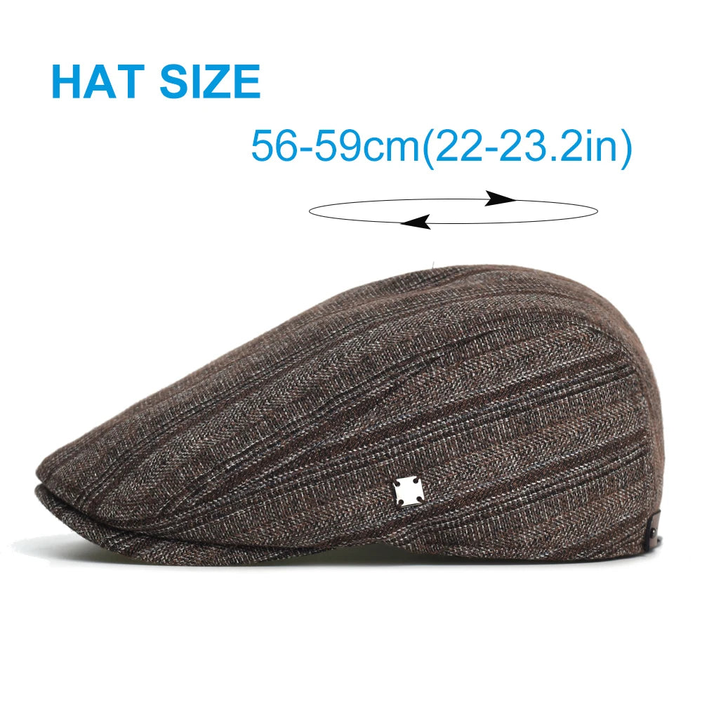 Winter Autumn Newsboy Cap Men Women Thick Warm Vintage