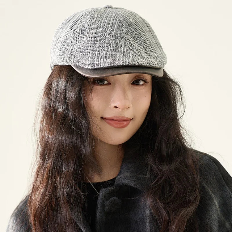 Woman Y2K Harajuku High Street Forward Hats Denim Beret Cap