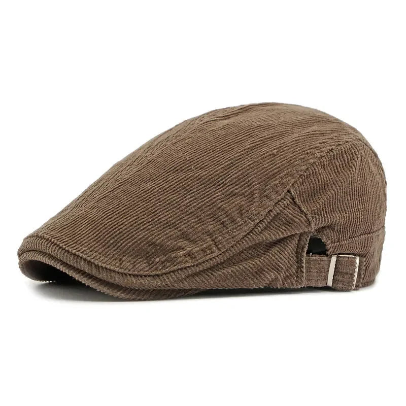 Spring And Autumn Polyester Print Newsboy Caps Flat Cap