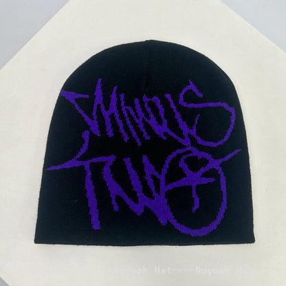 New Men Women American Street Jacquard Letters Knitted Hats