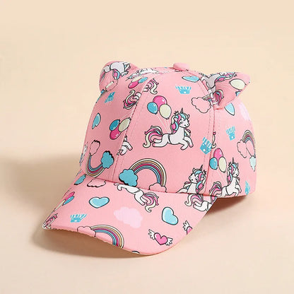 New Cartoon Children Baseball Cap Kids Girls Sun Hat Adjustable