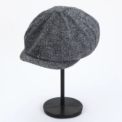 Retro Newsboy Caps Men Octagonal Hats