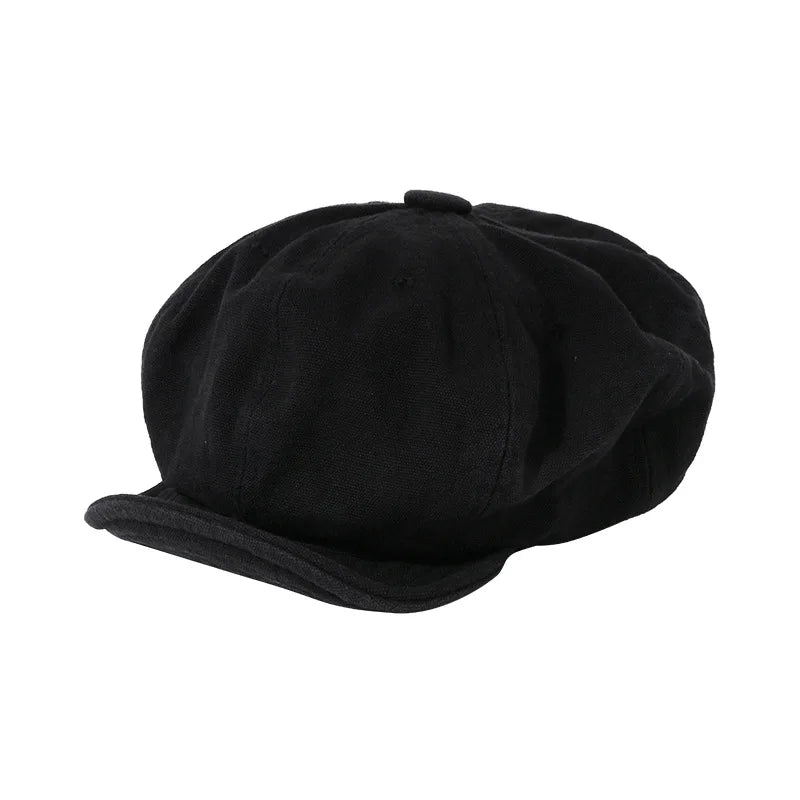 Men Women Octagonal Beret Caps 8 Panels Newsboy Hats