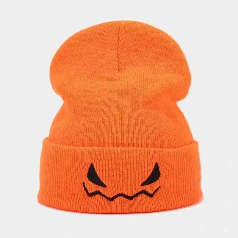 Unisex Winter Warm Skull Embroidery Knit Beanie Hat
