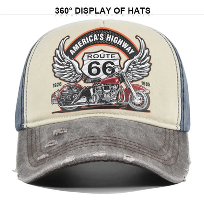 Men Women Cotton Retro Printed Cap