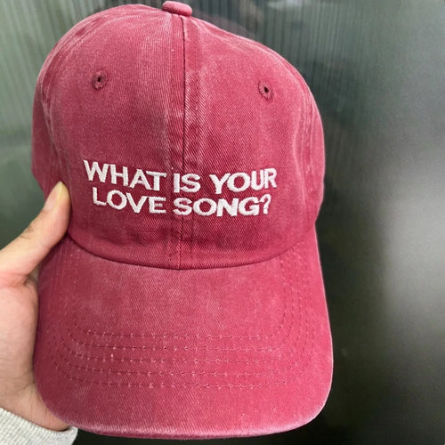 New Kpop What Is Your Love Song Same Knitted Embroidery Cap