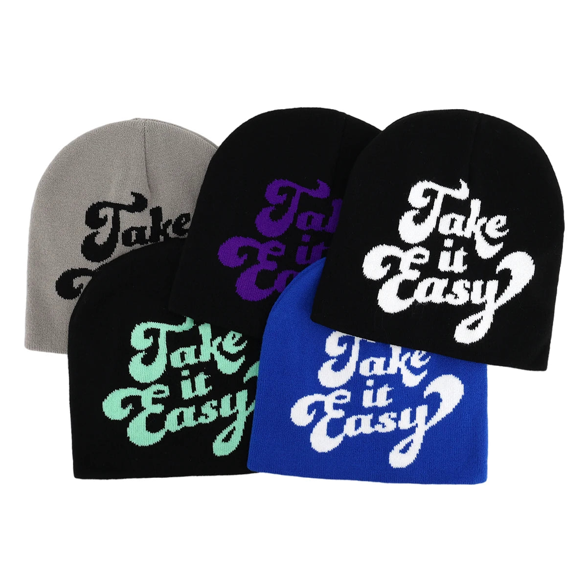 Y2k Letter Butter Knit Hats Skullies Beanies Autumn Winter Warm Hat