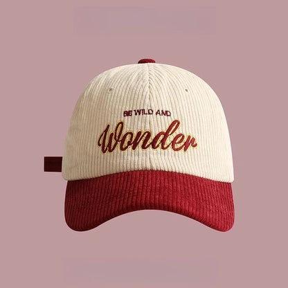 Embroidery Colorblock Baseball Cap Inspirational Quote Dad Hat