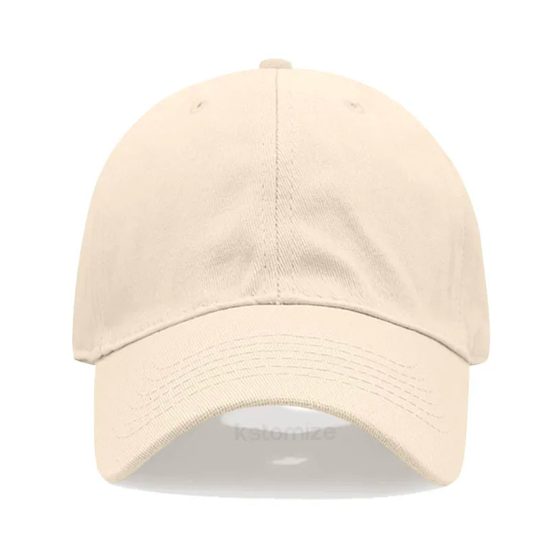 Custom Text Logo Embroidery Vintage Washed Cotton Baseball Cap