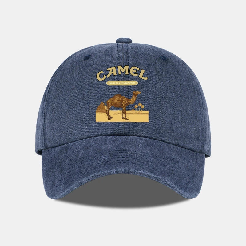 Camel Print Baseball Cap Classic Minimalist Retro Style Breathable Soft Fabric Perfect Daily Wear Adjustable