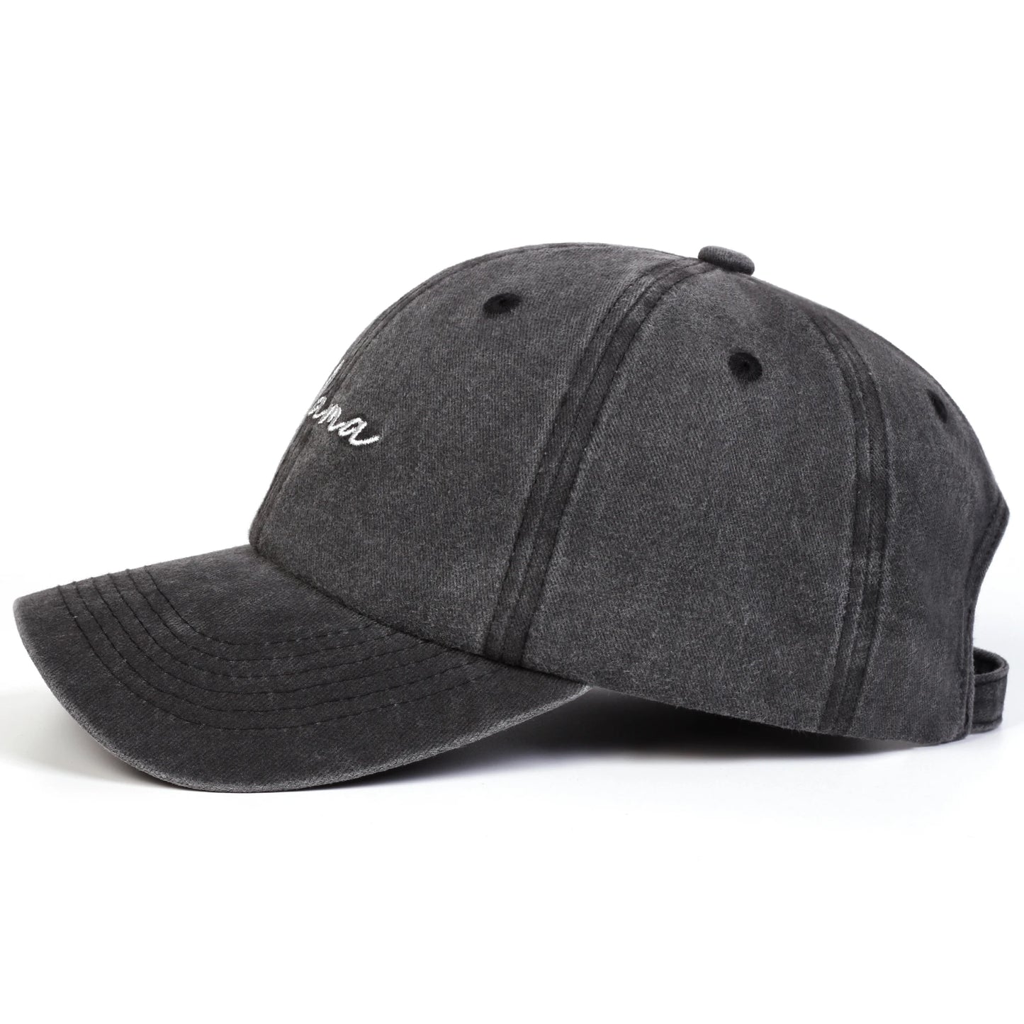 Unisex Mama Papa Letter Embroidery Washed Baseball Cap Spring Autumn