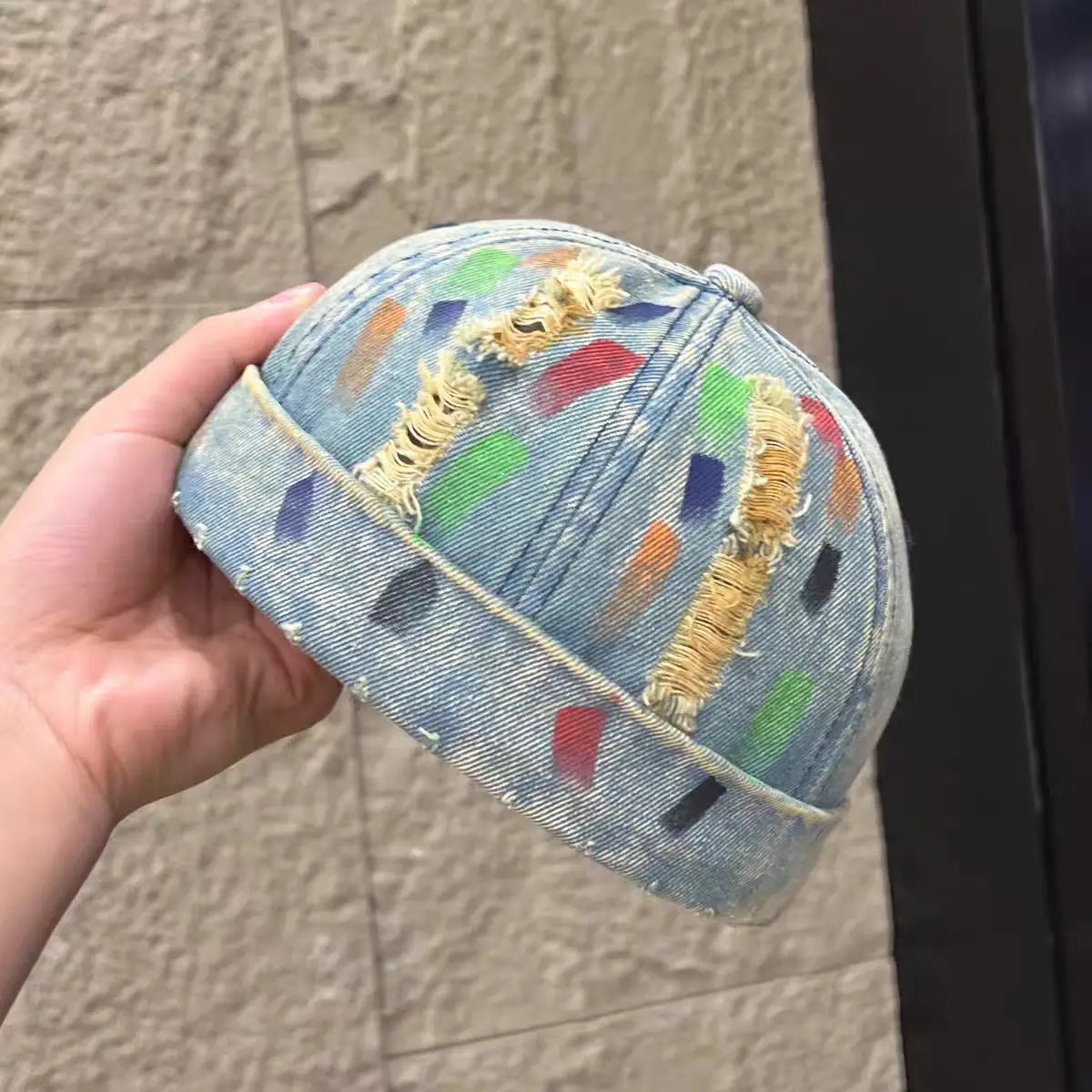 Retro Ripped Denim Hat Unisex Summer