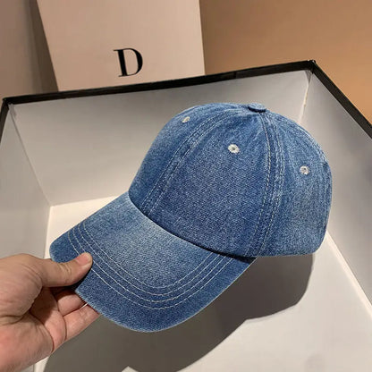 Baseball Cap Women Men Unisex Denim Washed Soft Top