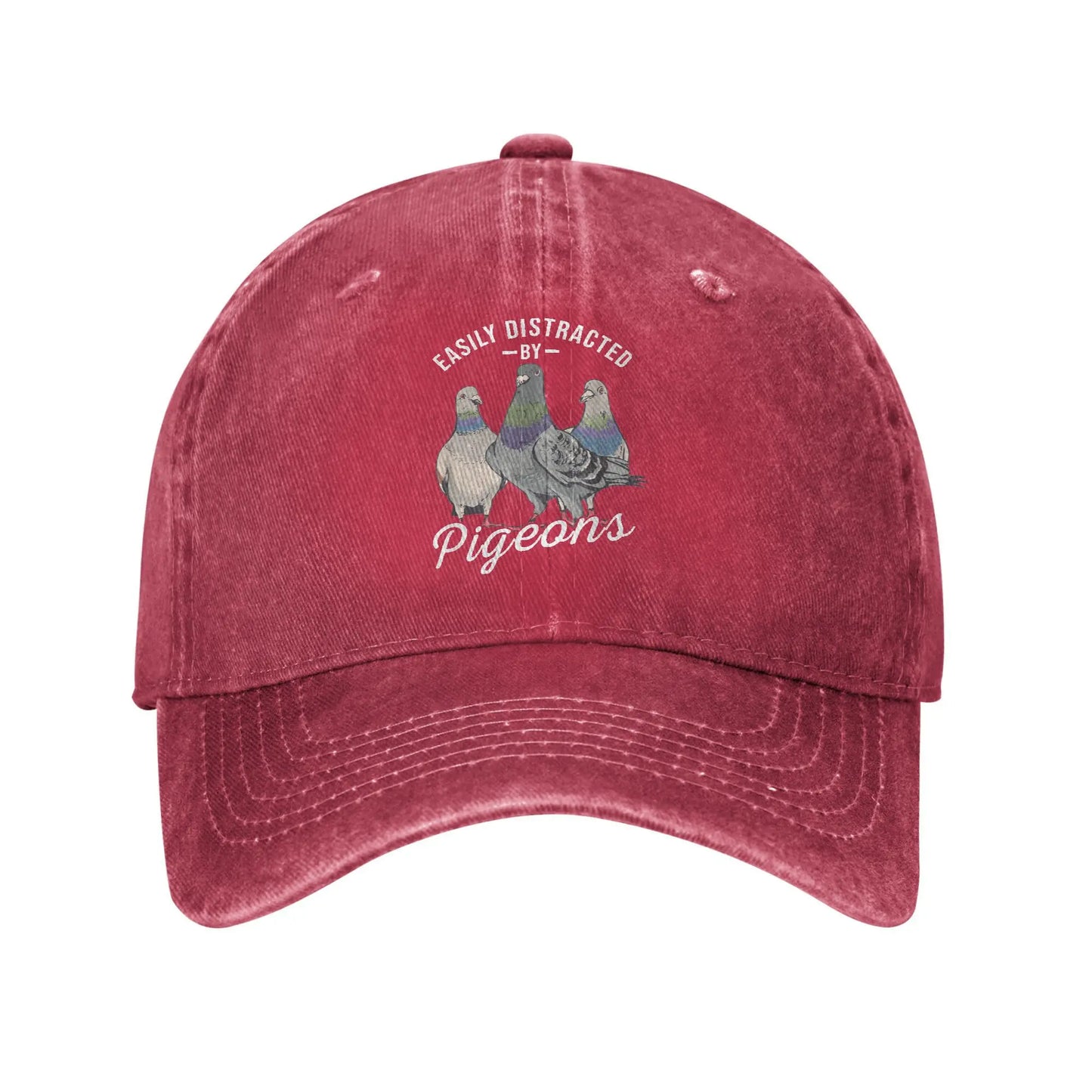 Easily Distracted By Pigeons Pigeon Lover Sun Baseball Cap