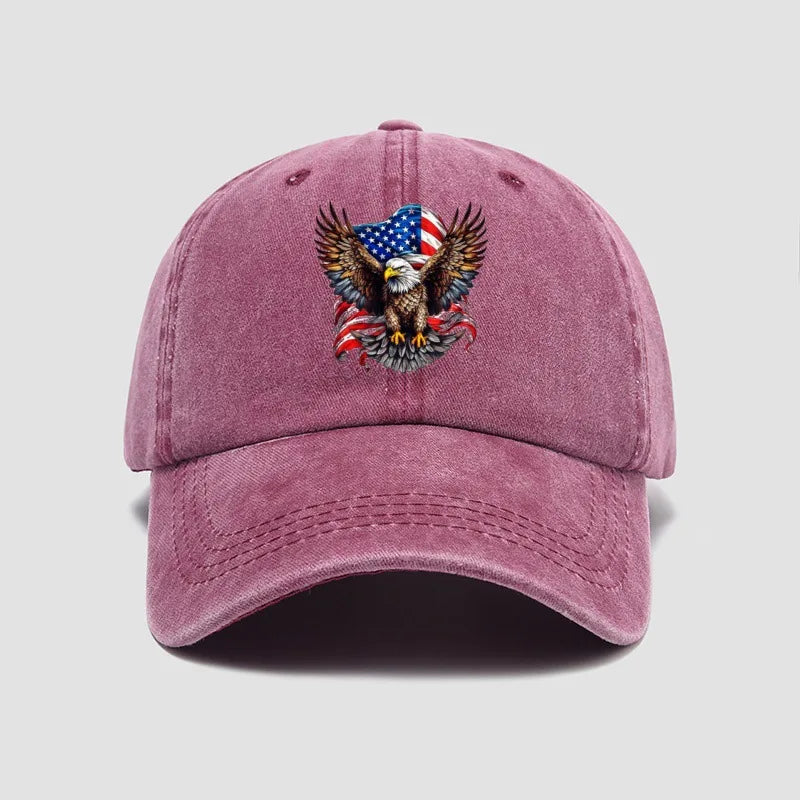 Eagle Flag Printed Baseball Cap, Versatile Style for Both Men and Women