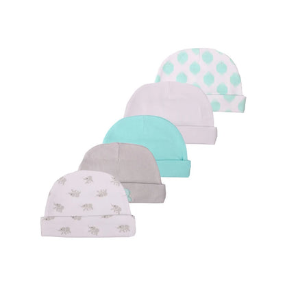 New Born Baby Boy Hats 3/5 Pieces Cotton Baby Girls Hats
