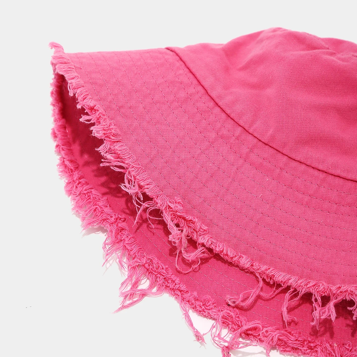 Women American Vintage Distressed Frayed Edge Bucket Hat