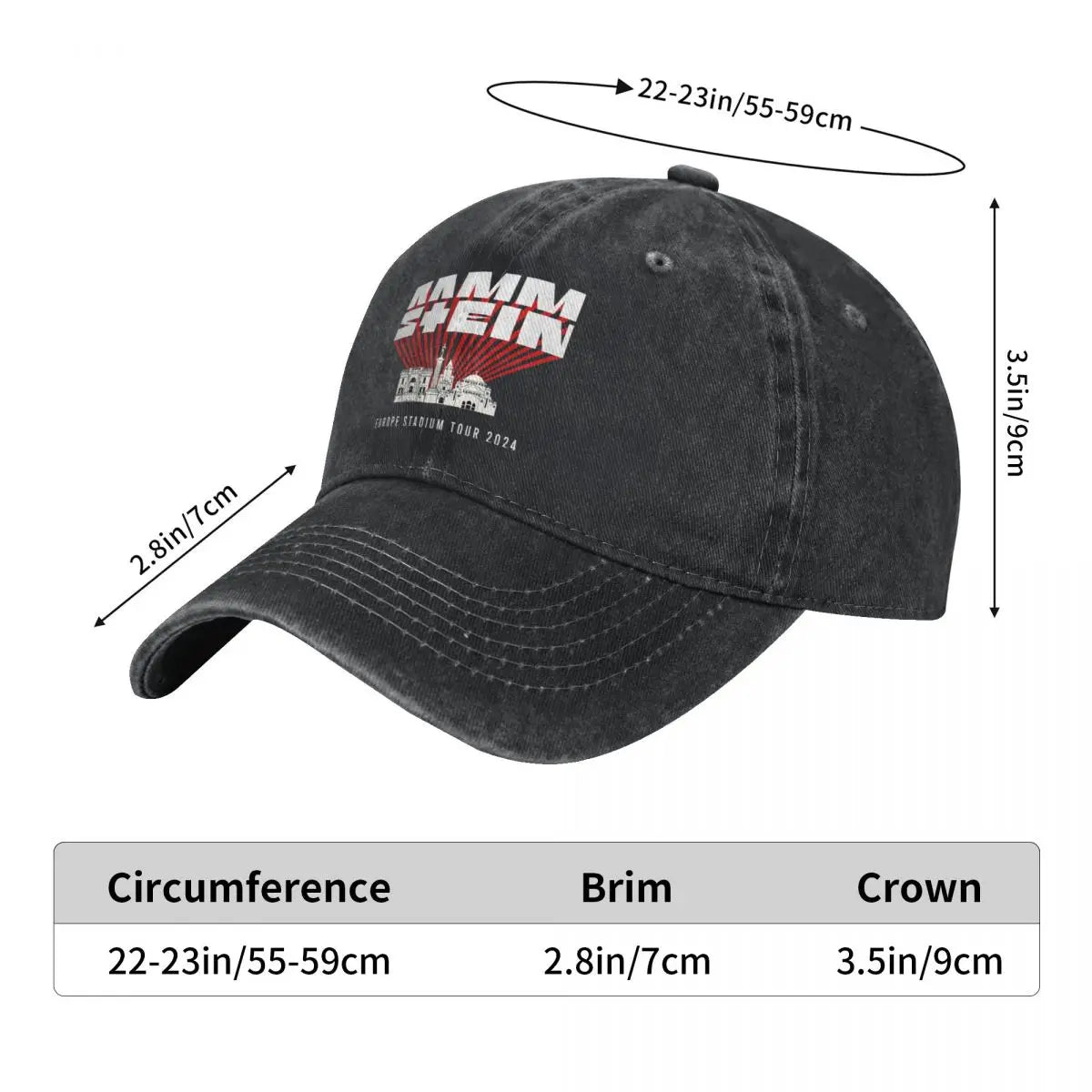 Ramms Ein Stadium Tour Fashion Baseball Cap  Men's Hat Women's