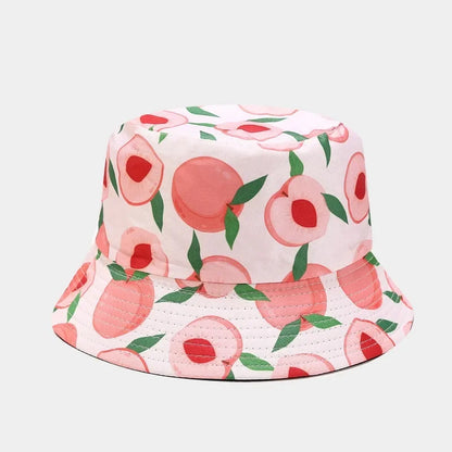 Four Seasons Cotton Fruit Pattern Print Bucket Hat