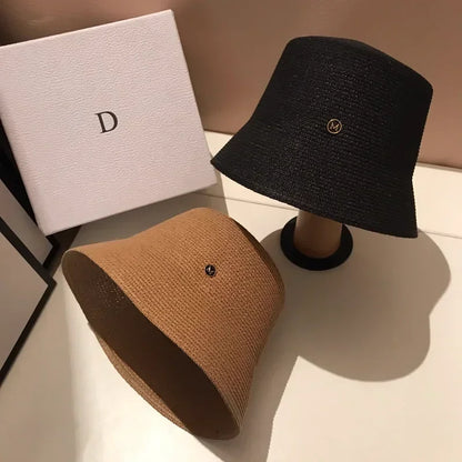 Sun Hat Women Luxury Simple Bucket Hats Panama