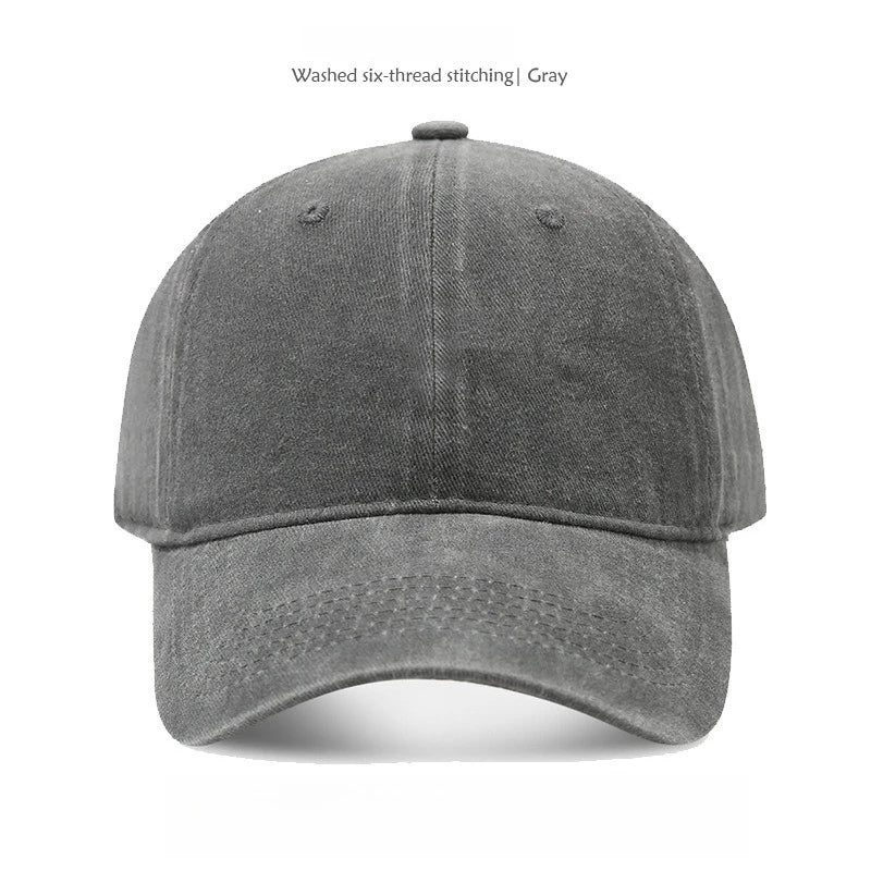 Washed Cotton Solid Dad Hat Unisex Baseball Cap