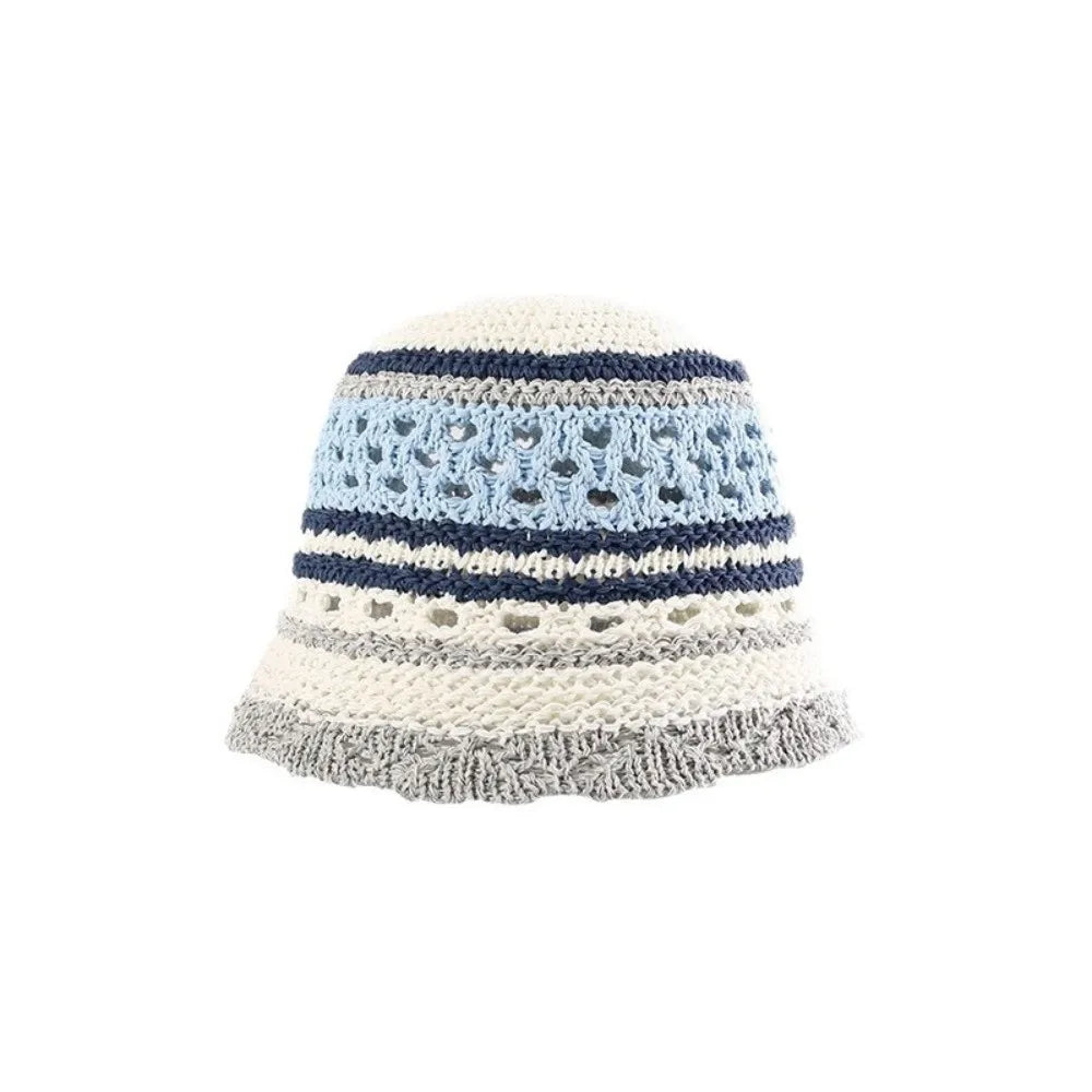 Popular Wide Brim Striped Bucket Hat