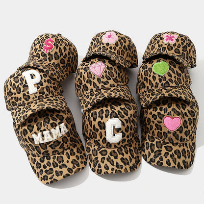Leopard Print Baseball Caps Unisex Embroidery Spring Autumn