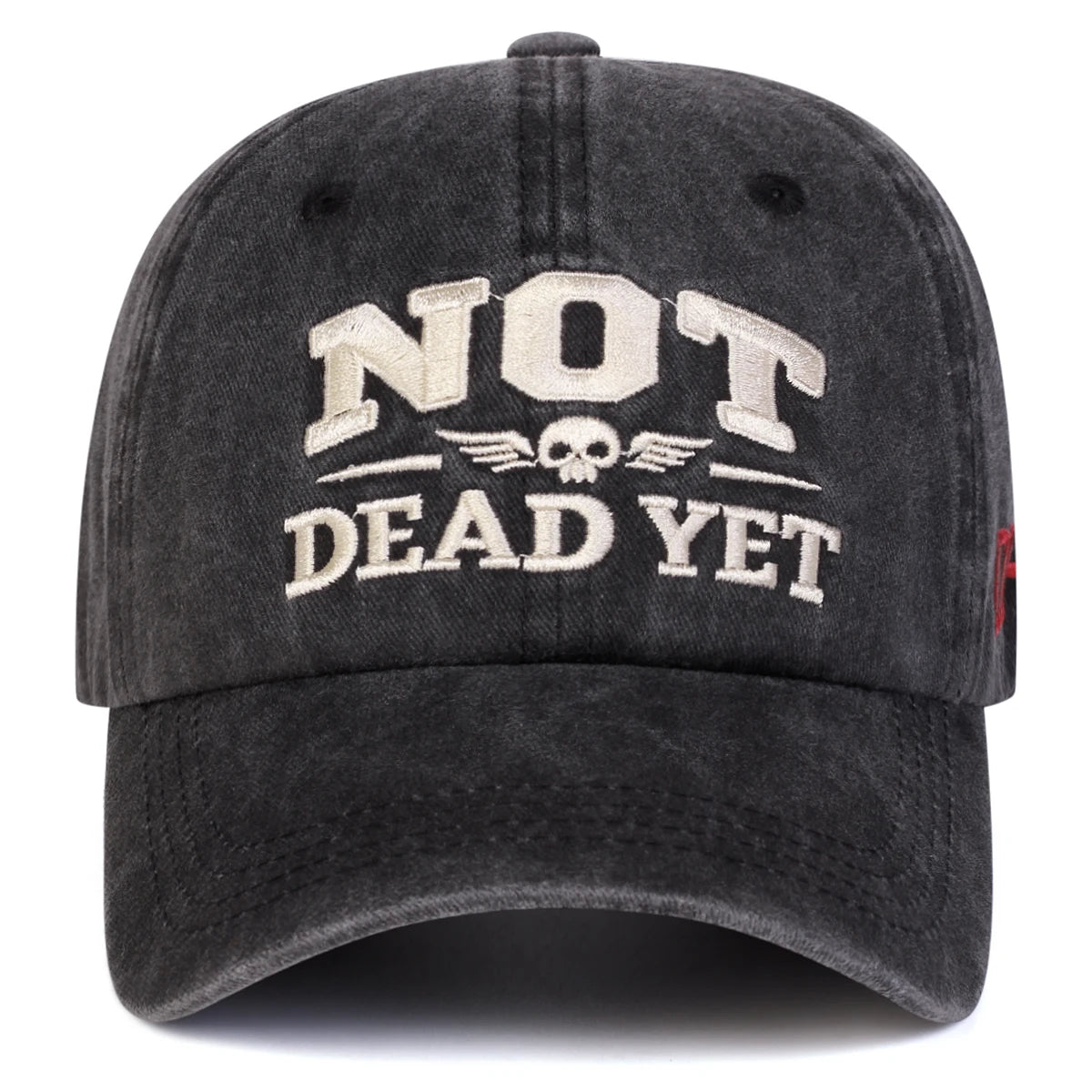 Unisex Not Dead Yet Embroidery Wash Baseball Caps Spring Autumn