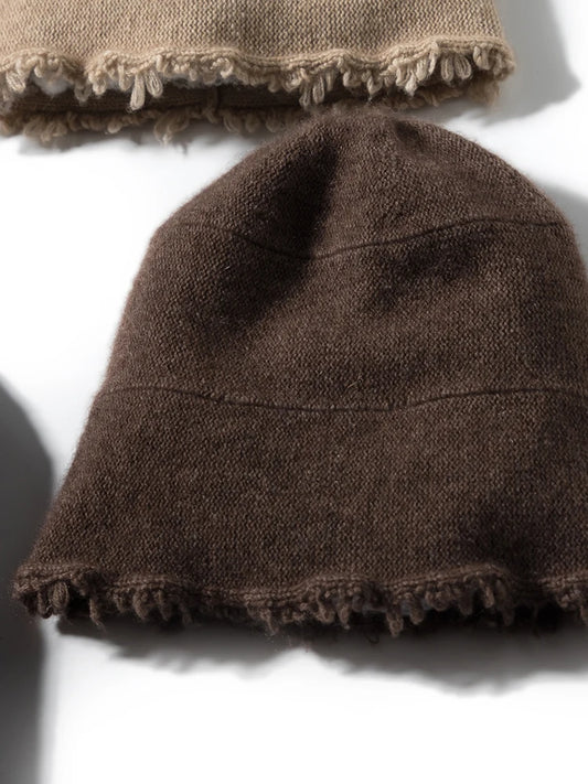 Men Unisex Autumn Winter Cashmere 35% Cap Knit Bell Hat