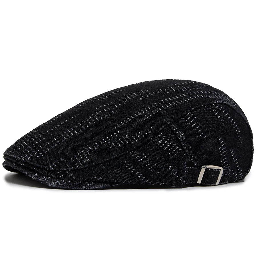 Denim Vintage Berets Men Women Newsboy Cap Summer Casual Cotton