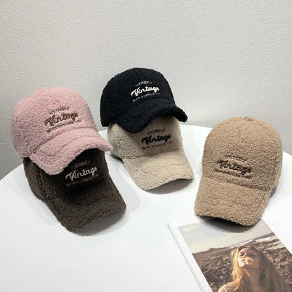 Letter Embroidery Autumn Winter Baseball Caps for Women