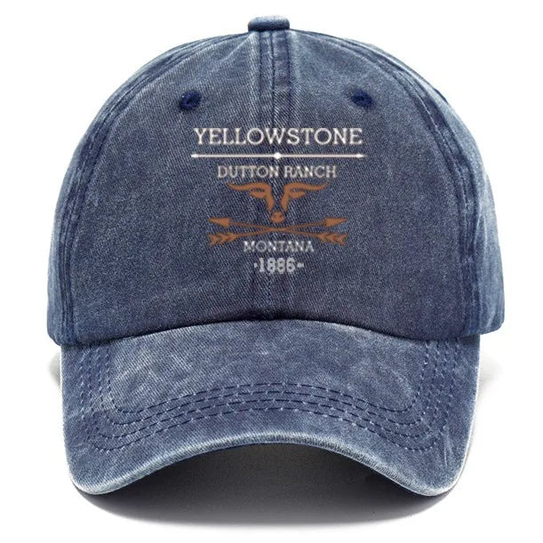 Washed Baseball Cap Print Adjustable Hat