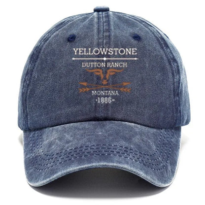 Washed Baseball Cap Print Adjustable Hat