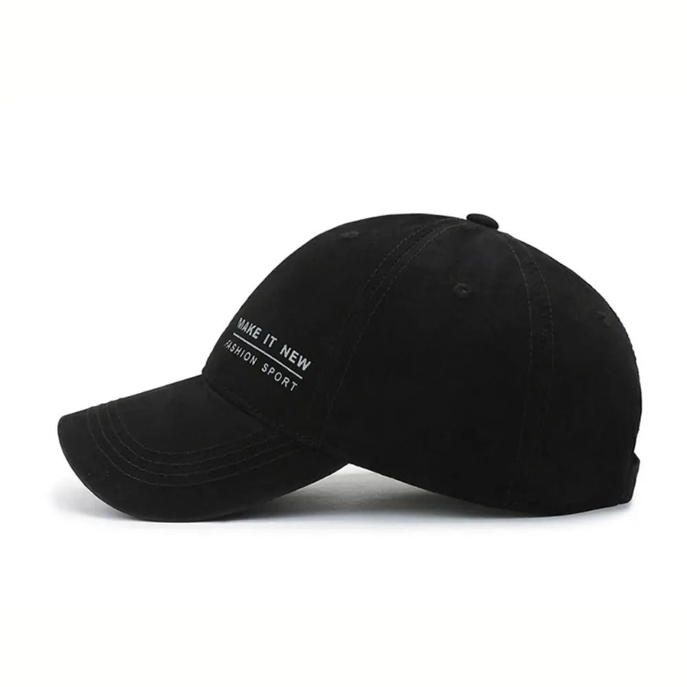 Letter Embroidery Visor Baseball Cap Adjustable Pure Cotton Peaked Cap Casquette For Man Women Unisex