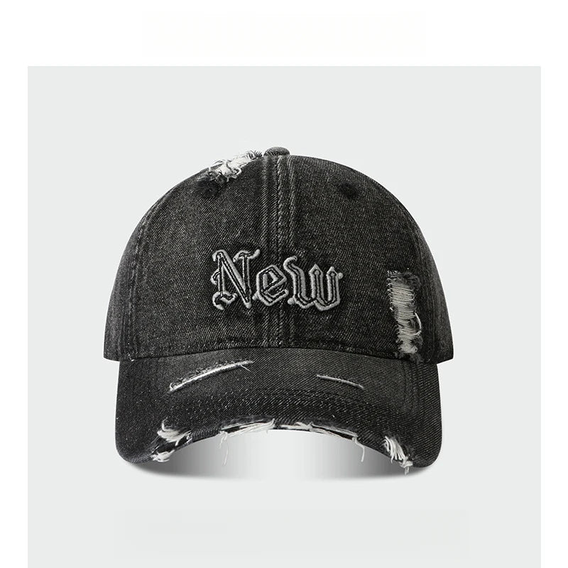 Korean Style Letter Embroidered Baseball Cap