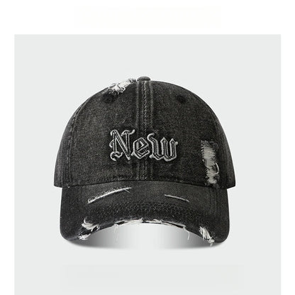Korean Style Letter Embroidered Baseball Cap